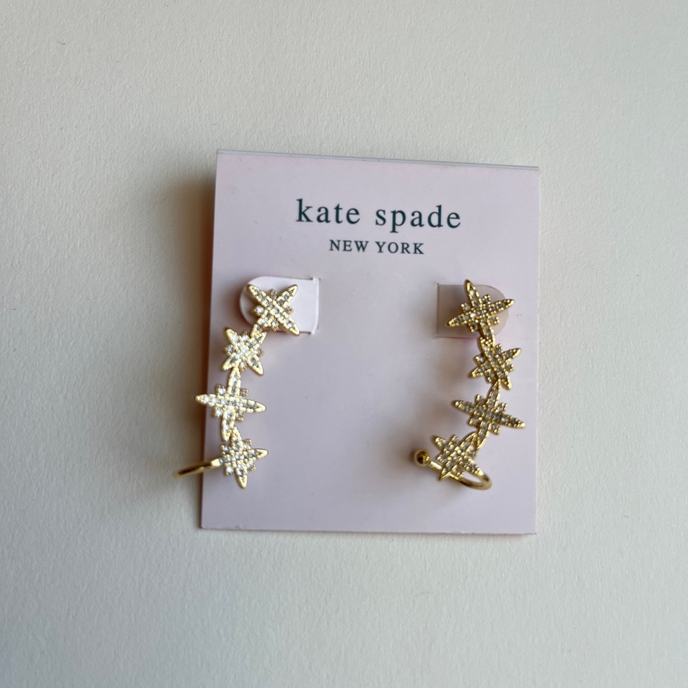 Kate Spade Gold Star Earrings for Kids